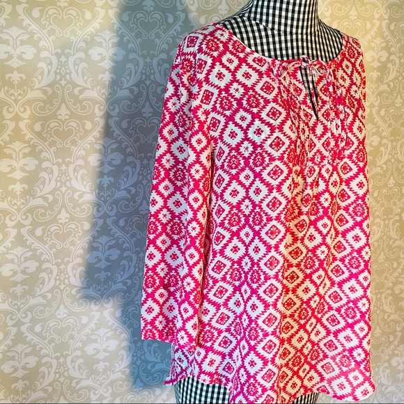 Violet and Claire Blouse  Pink/White Large * - Picture 4 of 7